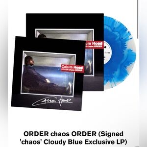 Calum Hood ORDER chaos ORDER Signed Cloudy Blue Vinyl 5SOS 5 Seconds of Summer